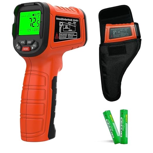 Infrared Thermometer Gun -58°F to 2732°F, 50:1 Non-Contact Laser Temperature Gun for Cooking, Pizza Oven, Reptile, Griddle, Digital Heat Gun for HVAC and Industrial Use by MOONASCEND