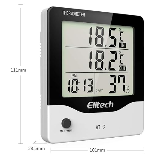 Elitech BT-3 Digital Hygrometer Thermometer Temperature and Humidity Monitor Indoor/Outdoor - Image 2