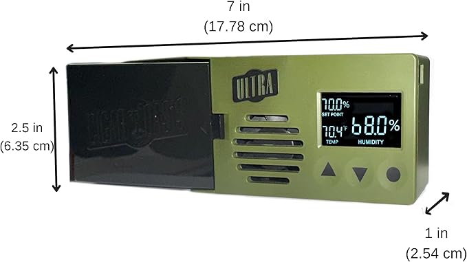 Cigar Oasis Ultra 4.0 Cigar Humidor Humidifier - Electric Humidor Humidifier w/LCD Humidity & Temperature Display, Soft-Touch Buttons - Sensor-Controlled Fan, Humidor for Cigar, 50-100 Cigars - Image 7