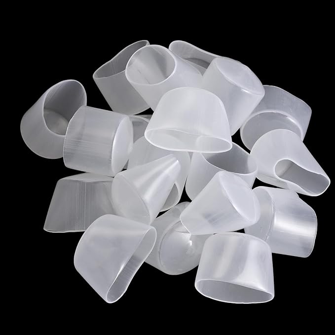 uxcell 20pcs Rubber End Caps 35mm ID Vinyl PVC Round Tube Bolt Cap Cover Screw Thread Protectors Clear - Image 4