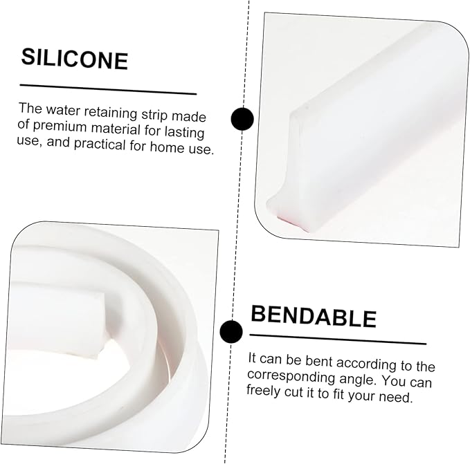 balacoo Self-adhesive Water Retaining Strip for Bathroom Kitchen Shower Guard Seal Easy Installation Keeps Areas Dry - Image 4