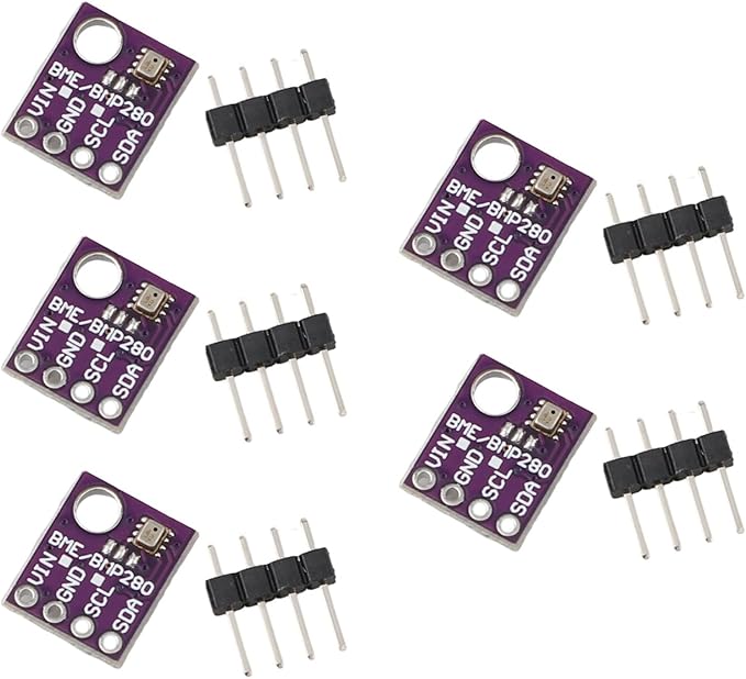 Digital Temperature Humidity Sensor Module BME280 5PCS Environmental Monitoring Board I2C SPI Interface with Pressure Detection Range -40°C to 85°C 300-1100hPa - Image 4