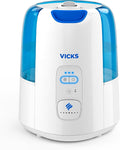 Vicks Dual Comfort Cool + Warm Mist Humidifier for Bedrooms With Fusion Technology, Compatible with Vicks VapoPads and Vicks VapoSteam, White by VicksDevices