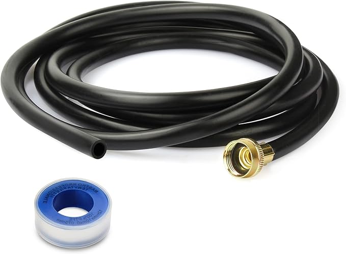 12FT Dehumidifier Drain Hose with 3/4 Inch FHT Connector, 18FFDHMH01 Dehumidifier Hose Compatible with Most Dehumidifier Brands, Corrosion-Resistant Brass Fittings for a Secure, Leak-Proof Connection by Alocs