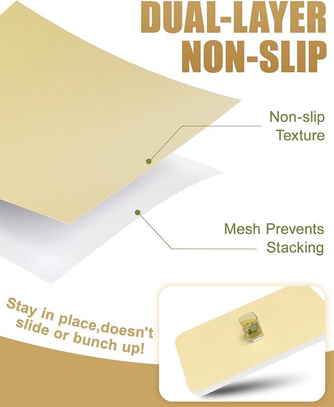 Shelf Liners for Kitchen Cabinets Non-Adhesive, Non-Slip Thickened Shelf Paper Waterproof Washable for Drawer Dresser Pantry Shelve Bathroom Protector Liner - Image 2