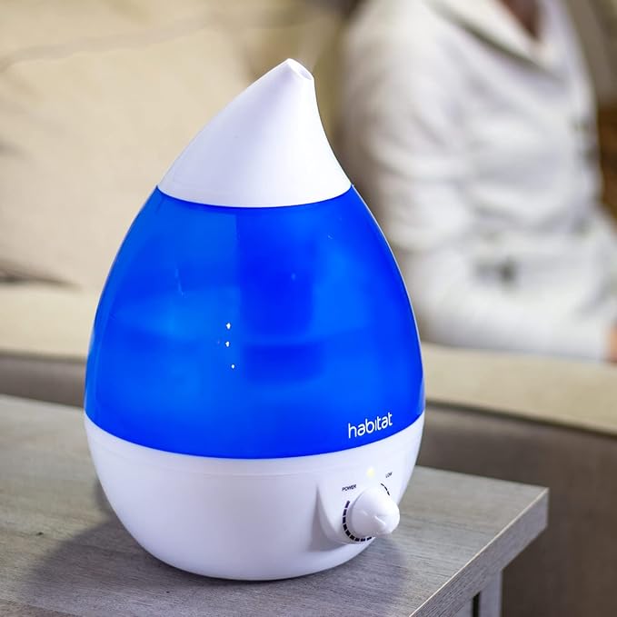 Habitat Cool Mist Ultrasonic Humidifier with Large 2.5L Tank, Whisper Quiet Humidifier with LED Light for Bedroom, 24 Hours of Continuous Mist, Blue (Pack of 1) - Image 6