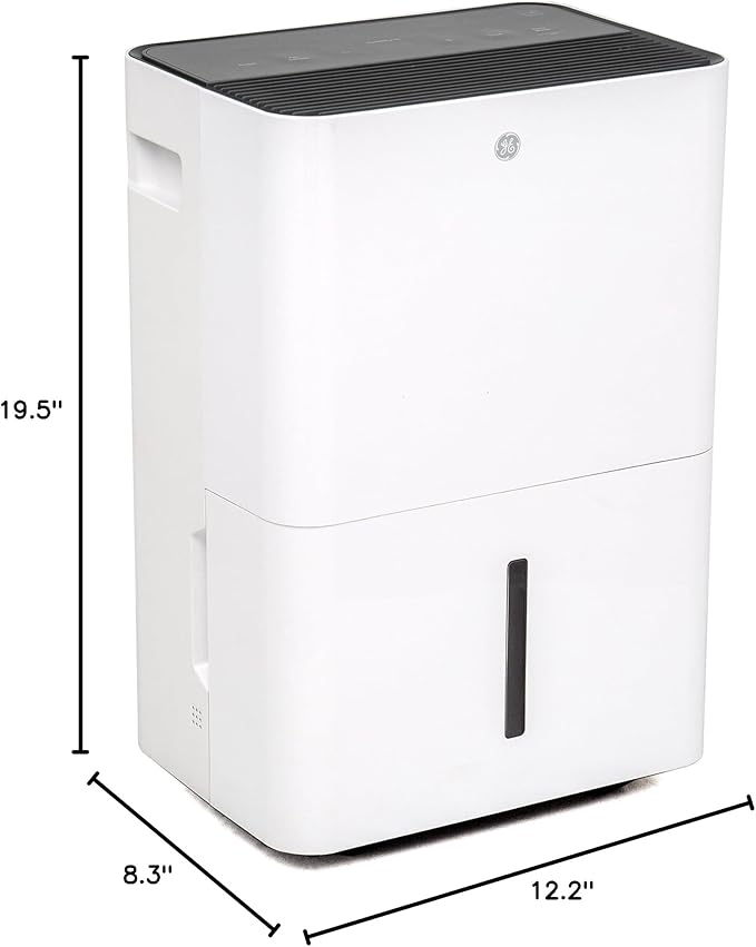 GE Energy Star Portable Dehumidifier for Basement, Bedroom, Bathroom, Closet or Small Rooms up to 1500 Sq Ft, 22 Pint with Removable Bucket and Continuous Drain Connect for Auto or Manual Drainage - Image 9