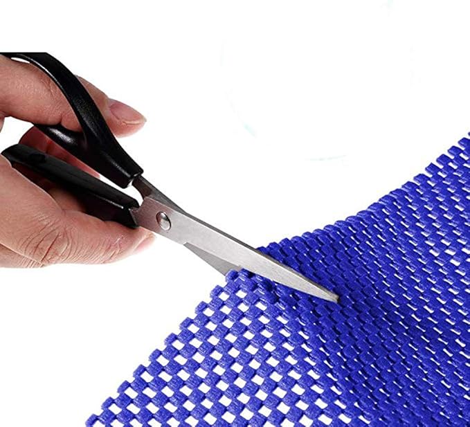 Shelf Liner Drawer Liner Non-Slip Mat Shelves Liners 12" X6.5’ Grid Pattern PVC Non-Adhesive Grip Liner Anti-Slip Mat for Kitchen Cabinets Wire Shelving Pantry Dresser Refrigerator (Blue) - Image 2