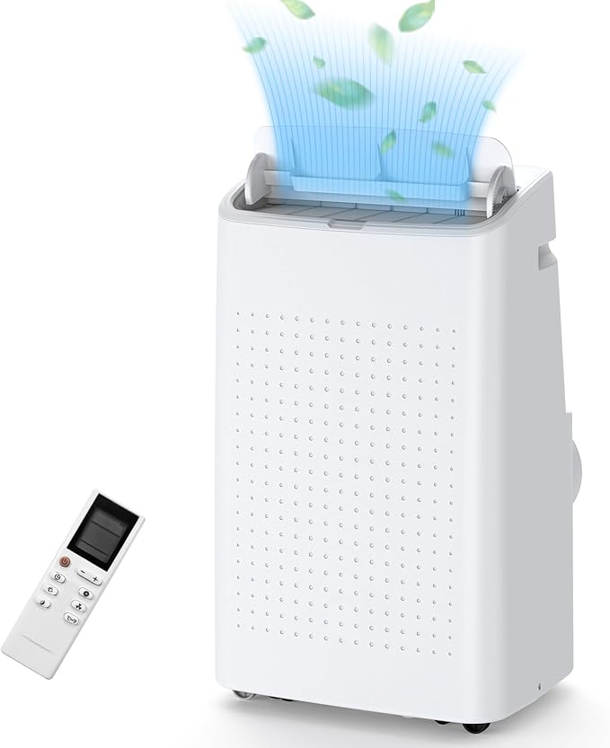 GarveeLife Portable Air Conditioner 15000Btus with Cooling, Dehumidifier, Fan 3 in-1 Room Air Conditioner, 24 Hour Timer/Sleep Mode, Cools Up to 850 Sq. Ft. for Home Office Apartment by GarveeLife