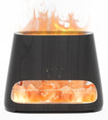 SALKING 2-in-1 Himalayan Salt Lamp & Ultrasonic Essential Oil Diffuser, Aromatherapy Diffuser Cool Mist Humidifier, Salt Therapy Lamp, Ambient Glow, 150ml (Black Wooden Grain) by SALKING