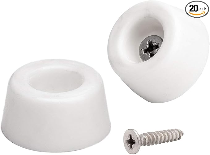 20pcs Round Furniture Pads,ULIFESTAR Furniture Feet Glides Sliders Carpet Saver Hardwood Floor Protectors Surface Protection for Chair Leg Caps Non Slip Furniture Grippers (White) by MetalTools