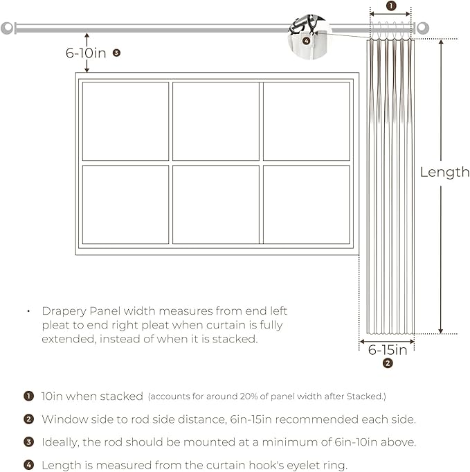 TWOPAGES Luxury Velvet Curtain Pinch Pleated Beige Curtain 108 inch Long Thermal Insulated Blackout Drapes for Bedroom Living Room Indoor Window (1 Panel,Beige,72Wx108L) - Image 9