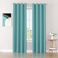ChrisDowa Blackout Curtains 95 inches Long for Bedroom - 2 Panels Set Grommet Thermal Insulated Room Darkening Curtains for Living Room (Aqua, 52 x 95 Inch) by ChrisDowa