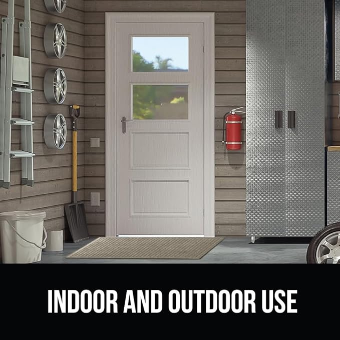 GORILLA GRIP Front Door Mat, Indoor Outdoor Ultra Absorbent HydroAbsorb Doormat, Absorbs Up to 1.7 Cups of Water, Stain and Fade Resistant, Rubber Backing Doormats, Captures Dirt, 29x17 Charcoal - Image 9