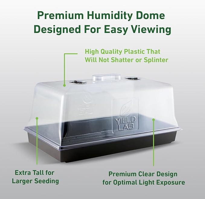 7 Inch Propagation Dome - 10 Pack Humidity Vented Domes – Plant Growing Dome for Seedling, Germination, Soil & Hydroponic Horticulture - Image 2