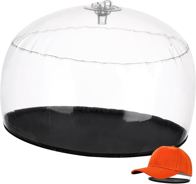 Inflatable PVC Hat Holder Baseball Cap Shaper Tabletop Support for Display and Storage Prevents Deformation Protects Hats in Closet Practical Form by INOOMP