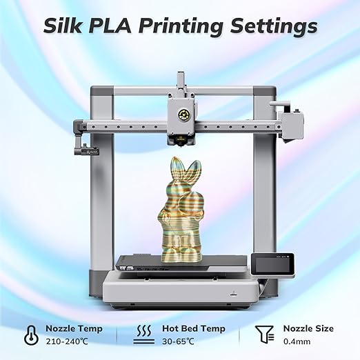 AMOLEN Silk 3D Printer Filament PLA Bundle, Shiny Multicolor Rainbow Filament Pack, Fast Color Change PLA 1.75mm 3D Printing Filament for Most FDM 3D Printer, 200g X 4 Spools - Image 7