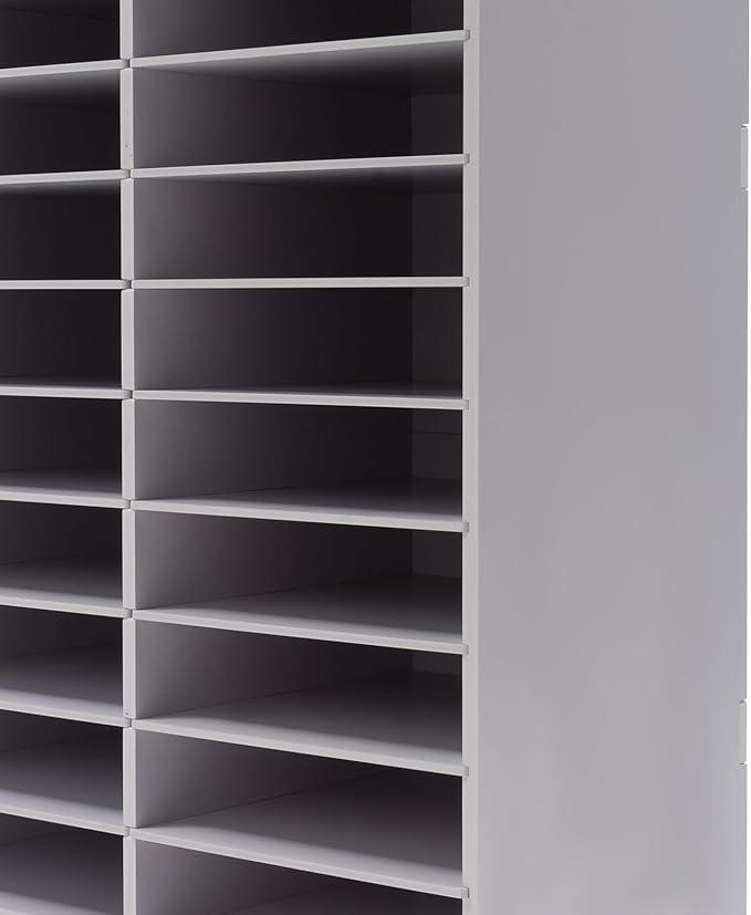 Literature Organizers 24/36Slots Mail Sorter Compartment Files Rack File Cabinet Mail Organizer Office Mailbox Storage Files Manuals Books for Office Company (BGQHQN2MWDFKH - 36 Slots - White) - Image 4