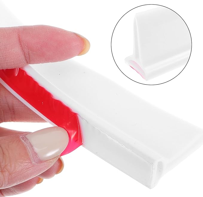 Silicone Water Retaining Strip 1M White 30Mm High Bathroom Water Blocking Strip Flexible Self-Adhesive Toilet and Shower Room Barrier for Wet and Dry Separation - Image 3