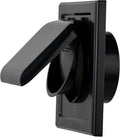 NO-PEST VENT, Exclusive Dual Door Dryer Vent Cover Outdoor 4 inch with Collar, Made in USA w Highest UV Resistant Plastic in any Outdoor Vent Cover (Onyx, 4" Plastic WIth Collar) by No-PestVent