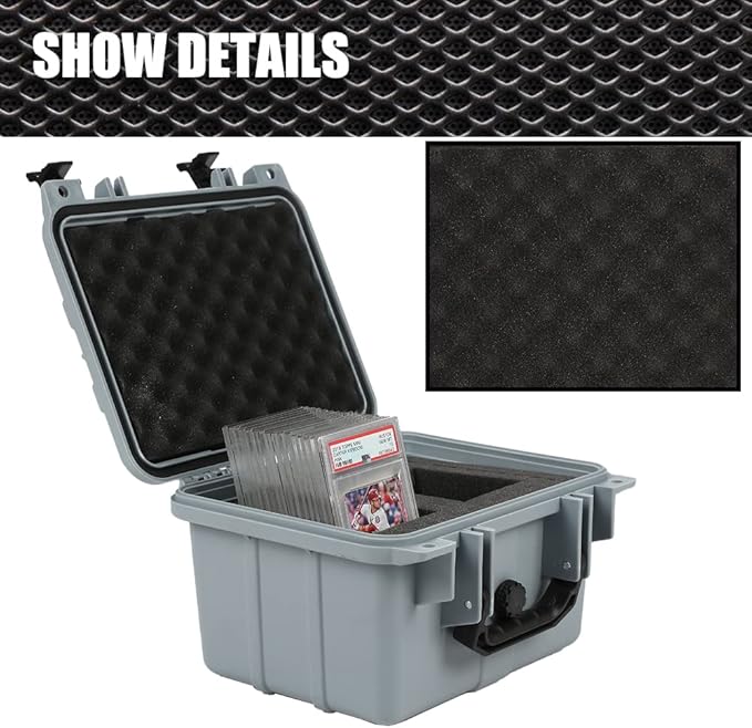 G-PLUS Graded Card Storage Box Compatible with BGS PSA SGC FGS Weatherproof Graded Sports Trading Cards(Small, Gray) - Image 8