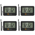 4PCS Mini Digital Hygrometer and Thermometer Reptile Thermometer with Extend Probe (Only Temperature) Indoor Temp and Humidity Meter with Magnet by KJCOOSWI