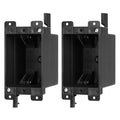 Old Work Outlet/Switch Black Box，ETL Listed, 1-Gang Electrical Outlet Box, PVC Plastic Junction Black Box 14 Cubic Inch, Can Work with Outlets, Dimmers are Used in Combination(2 Pack) by YQMIGU