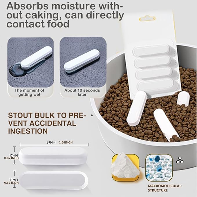 Eco-Friendly Pet Food Desiccant - 100% Natural Clay Dehumidifying Sticks, 3-Size Bundle for Large/Small Storage Bins, Odorless Moisture Traps (2 sets of long strips, a total of 8 strips) - Image 4