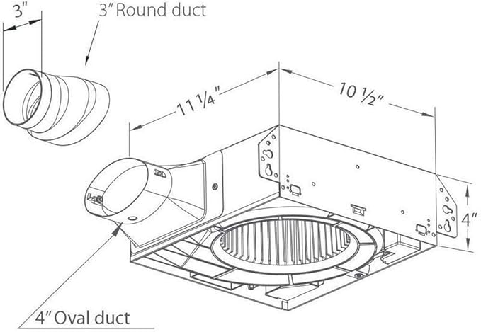 Delta BreezSlim SLM70H 13.1W Exhaust Bath Fan with Humidity Sensor - Image 5