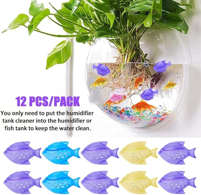 12PCS Universal Humidifier Tank Cleaner,Humidifier Cleaning Fish for Humidifiers & Fish Tanks, Purifies Water, Eliminates White Dust and Odor, Prevents Hard Water Build-Up - Image 4
