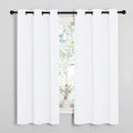 NICETOWN White Window Curtain Panels - 50% Light Blocking Curtains for Bedroom & Dining Room Window (Set of 2, 42 inches x 63 inches) by NICETOWN