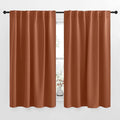 NICETOWN Halloween Bedroom Blackout Draperies Panels - (Burnt Orange Color) 52 inches x 54 inches, 2 Panels Set, Thermal Insulated Blackout Curtains/Drapes for Christmas & Thanksgiving Present by NICETOWN