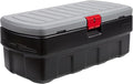 Rubbermaid 48 Gallon Black Action Packer Lockable Latch Indoor and Outdoor Storage Box Container for Home, Garage, Backyard, Single by Rubbermaid