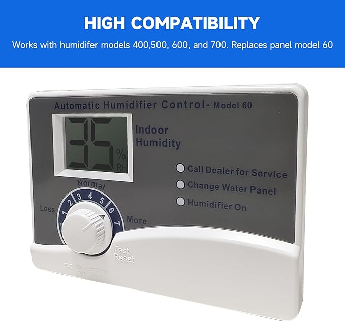 60 Humidifier Control Humidistat with Outdoor Temperature Sensor, Compatible with 400, 500, 600,700 Whole-House Humidifier, 24VAC - Image 5