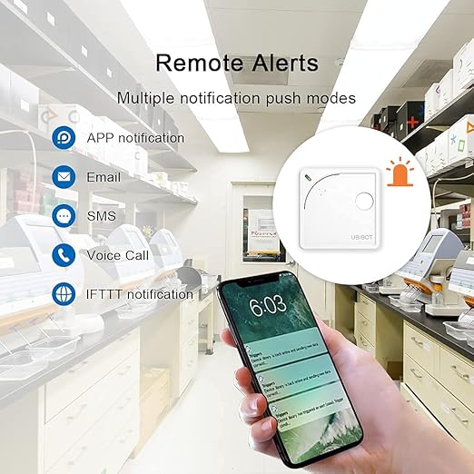 UbiBot WS1 WiFi Environmental Sensor: Temp, Humidity, Light Monitoring | External Probe | Alerts, Schedule Reports & Device Sharing | Local Deployment| IFTTT & Alexa | 2.4GHz WiFi, No Hub Needed - Image 3