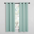 NICETOWN Kitchen Curtain Panels Blackout Draperies, Thermal Insulated Solid Grommet Blackout Curtains/Drapes (Aqua, One Pair, 34 by 63-Inch) by NICETOWN