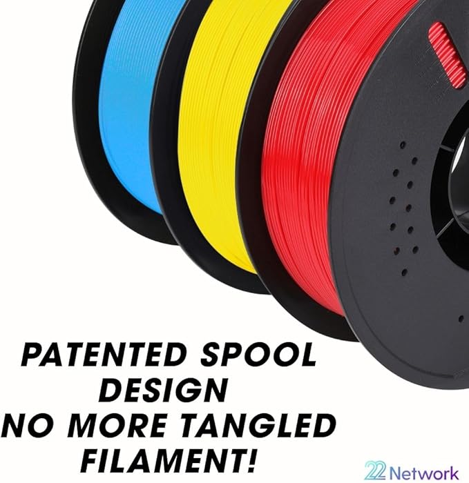 22 Network PLA 3D Printer Filament 1.75mm, 1kg Spool (2.2lbs), Dimensional Accuracy ±0.02mm, Fit Most FDM Printers (Orange) - Image 4
