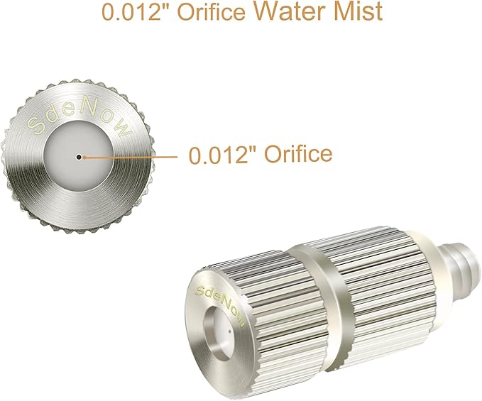 High Pressure Outdoor Anti-drip Fogging Spray Head Outdoor Cooling Misting System Nozzle, UNC 10/24 Stainless Steel Misting Nozzles 0.012" Orifice (0.3mm), Silver Tone,15 Pcs - Image 2