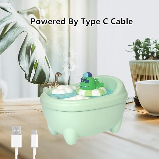 Cute Pink Mini Humidifier for Bedroom & Office, Top Fill 0.34L, Cool Mist, Quiet, Easy Clean, Colorful Light, Auto Shut Off - Image 5