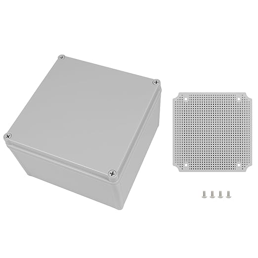 Junction Box，7.9"x 7.9"x 5.1" Outdoor Electrical Box with Mounting Plate, IP67 Dustproof Waterproof ABS Plastic Project Box, DIY Electrical Enclosure Gray (200x 200x 130 mm) - Image 7