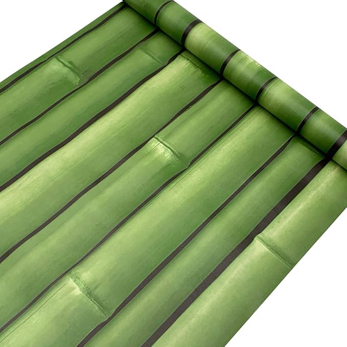 Green Bamboo Shelving Paper Waterproof Shelf and Drawer Liner Refresh Outdoor Coffee Table 17.7 Inch by 9.8 Feet - Image 3