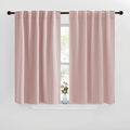 NICETOWN Window Treatment Blackout Curtains and Draperies - (Blush Pink Color) 42x40 inch, 2 Panels, Room Darkening Blackout Panel Drapes for Bedroom by NICETOWN