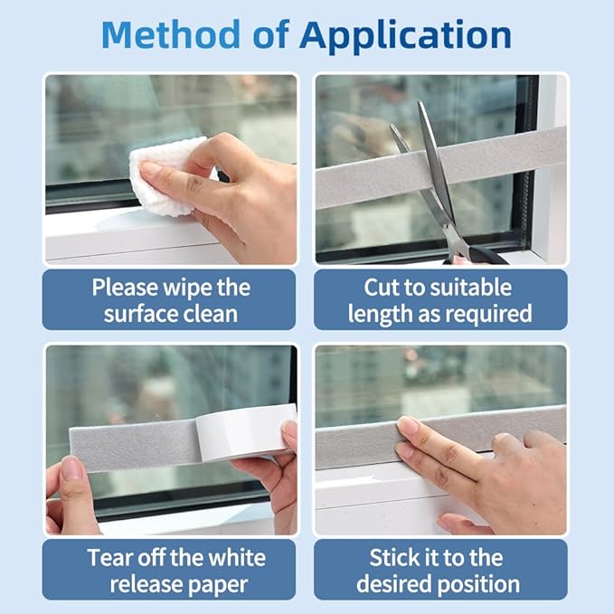 Condensate Water Absorption Tape for Window - Condensation Moisture Absorber Strip Grey Water Barrier Condensation Absorber for Home 1.18inch*157inch - Image 8