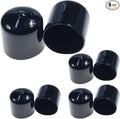 Acocony 1 3/8 Inch Rubber Cap Round Rubber End Caps PVC Flexible Protector Plastic Plugs for Round Holes Black Pack of 8 by Acocony