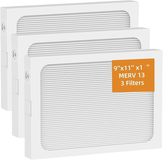 3Packs, 9 x 11 x 1 MERV 13 Replacement Dehumidifier Filter Compatible with Santa Fe Compact70, Ultra70, Element, Compact2, UA 65H dehumidifier Models by Unknown