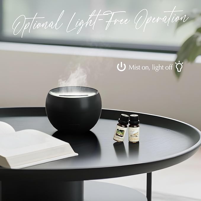 SALKING 2 Pack Flame Essential Oil Diffusers for Home, 150ml Fire Ultrasonic Diffusers for Essential Oils, Aromatherapy Diffuser with Auto-Off Function for Home, Office, Bedroom, Gift (White & Black) - Image 2