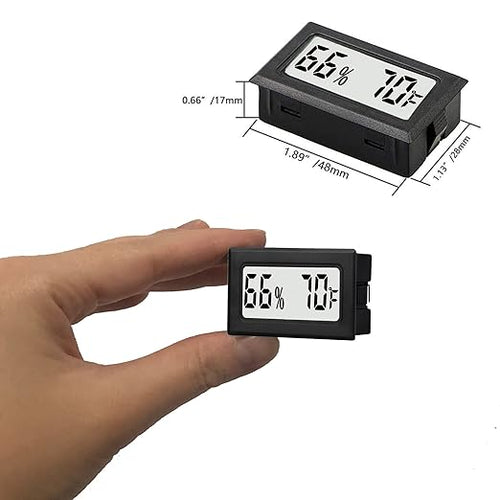 12 Pack Mini Small Digital Hygrometer Thermometer Indoor Temperature and Humidity Meter Gauge with Temp Humidity Sensor Monitor Fahrenheit (℉) for Jars,Home,Room - Image 2