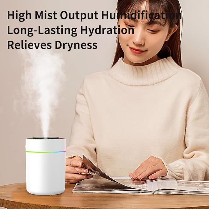 180ml Portable Small Humidifier with Colorful LED Night Light, USB Personal Desktop Humidifier for Car Home Office Travel, Auto Shut-Off, 2 Mist Modes, Super Quiet - Image 6