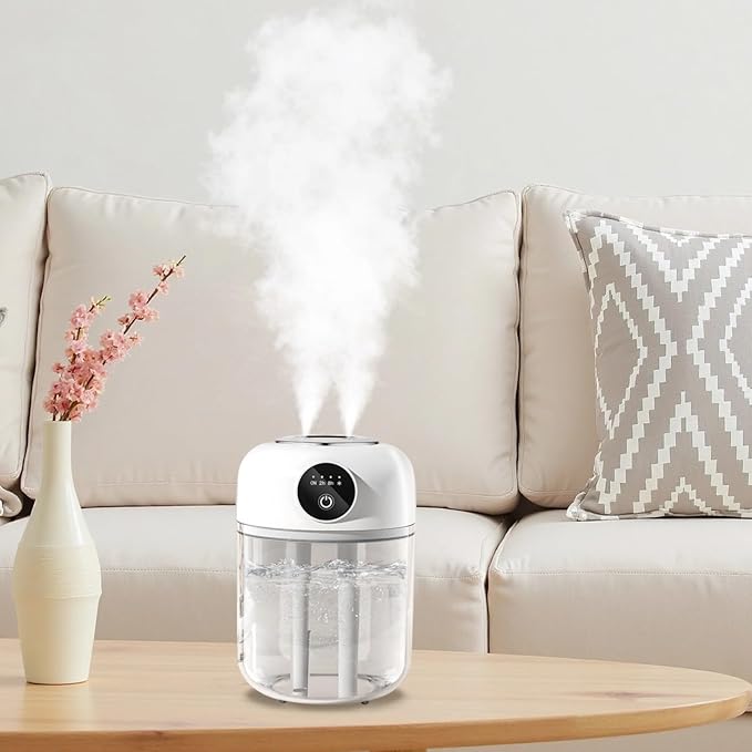 Portable Dual Nozzle Humidifier, Usb-Powered, Large Capacity For Home, Office, Car - Auto Shut-Off - Image 2