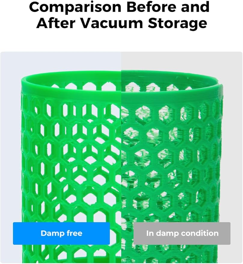 Creality Filament Vacuum Storage Kit, Automatic Pump, Premium Cleaning Drying Sealed 8 Storage Bags with Desiccants, 3D Filament Dryer for 3D Printer Filament(15.75x15.75 inch) - Image 5